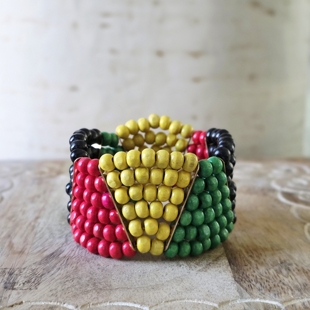 Wooden Bead Stretch Bracelet